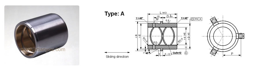 HC450 Steel backed bronze alloy lined bearings