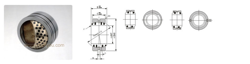 HCBQ solid-lubricant-inlaid globe bearing