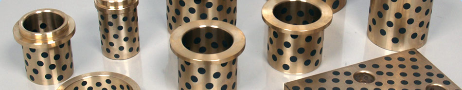 Cast bronze with graphite oilless bearings